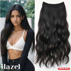 Black Wavy Five Clip in Extension HZL511
