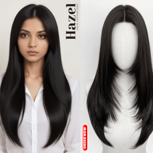 Black Wavy Full Wig HZL605