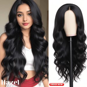 Black Wavy Full Wig HZL606