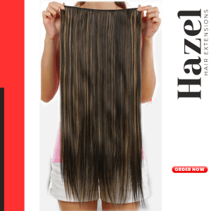 Black Straight Five Clip in Extension HZL556