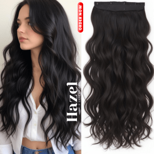 Black Wavy Five Clip in Extension HZL517