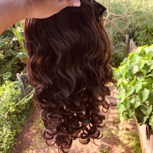Dark Brown Curly Five Clip in Extension HZL504