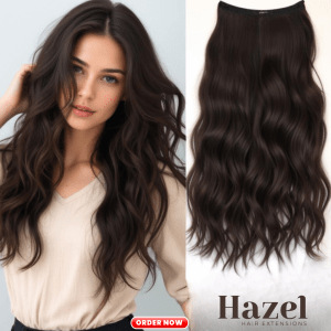 Black Wavy Five Clip in Extension HZL522