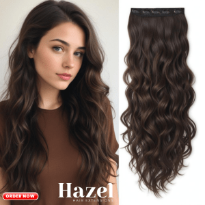 Dark Brown Curly Five Clip in Extension HZL502