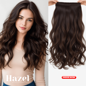 Black Wavy Five Clip in Extension HZL524
