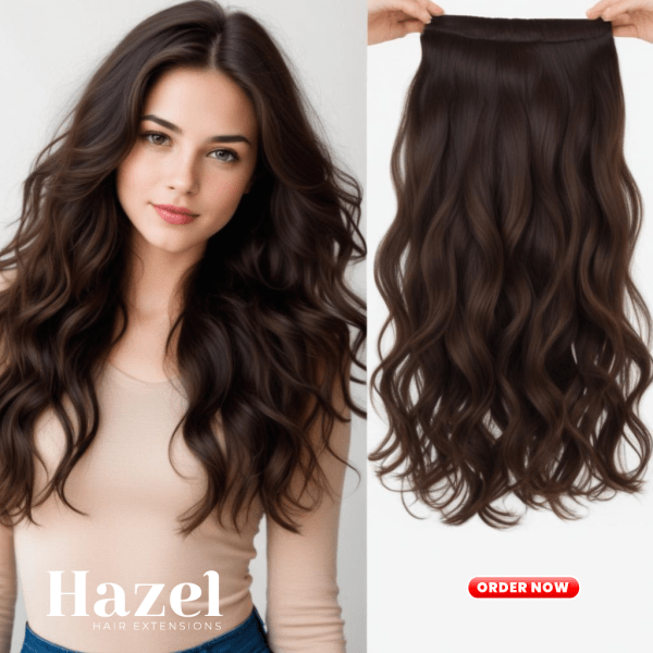 Black Wavy Five Clip in Extension HZL524